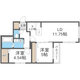 グランドサクセス琴似駅【2階】の間取り