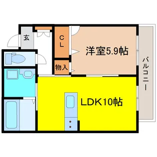 フランジュールI【2階】の間取り