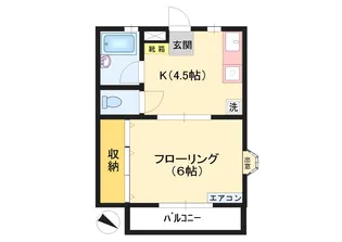 あさひハイツ【2階】の間取り