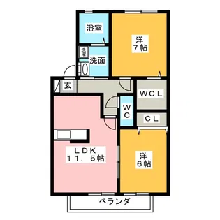 セピアコートII【2階】の間取り