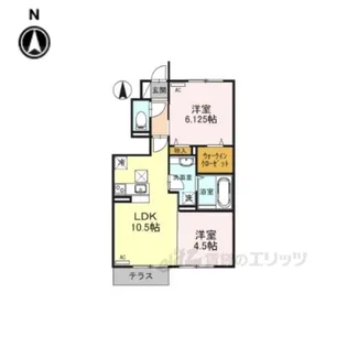 パセオE棟【1階】の間取り