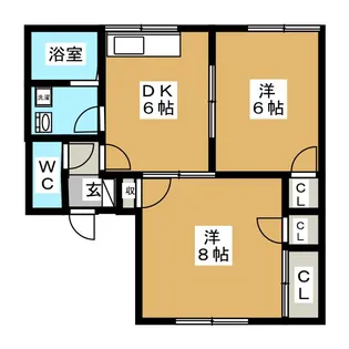 プライムヒルズB【2階】の間取り