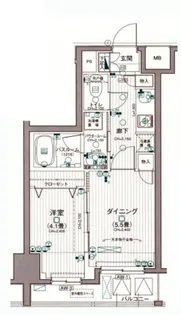 日神デュオステージ池袋【11階】の間取り