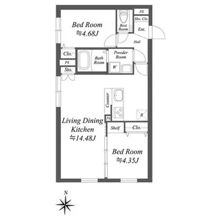 SOLASIA residence世田谷代田【2階】の間取り