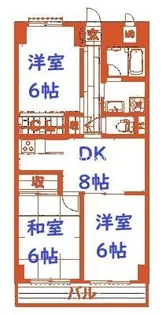 ダイアパレス浅間町第2【4階】の間取り