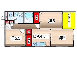フラワ-パ-ク【3階】の間取り