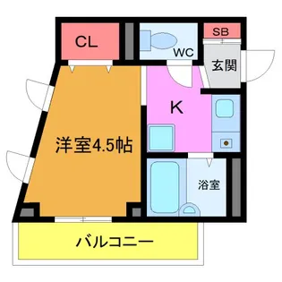 パームヴィラ【4階】の間取り