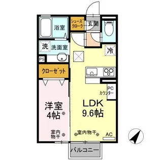 エーデルワイス【1階】の間取り