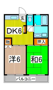 西浦和ハイツ【2階】の間取り