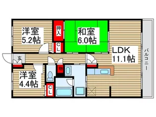 コリ-ヌふじみ野【4階】の間取り