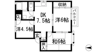 グレースB棟【2階】の間取り