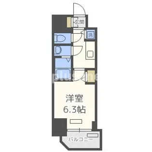 プレサンス扇町駅前【15階】の間取り