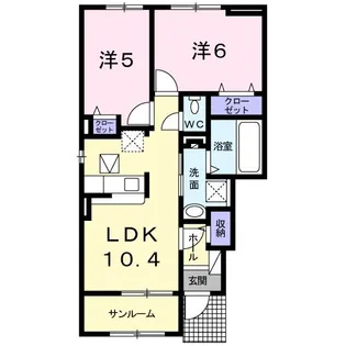 カーサ ミランダ【1階】の間取り