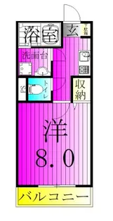 ジーメゾン鎌ケ谷セレスト【2階】の間取り