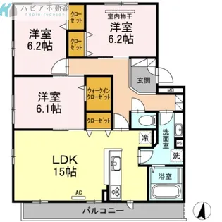 ルミエールみつい【3階】の間取り