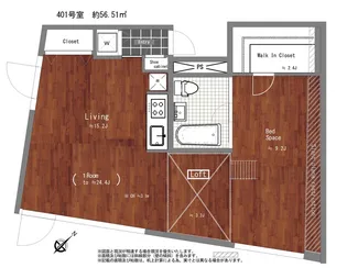 市谷砂土原町Tテラス【4階】の間取り