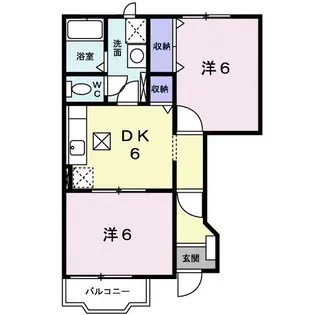 カロスI【1階】の間取り