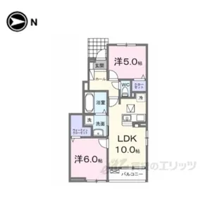 クラール倉治C【1階】の間取り