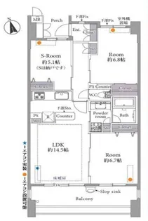 ローレルコート川口【6階】の間取り