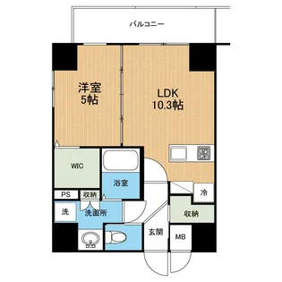 フェリーチェ新水前寺【4階】の間取り