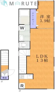 プラスワン溝口【2階】の間取り