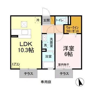 スカイフォレスト【1階】の間取り