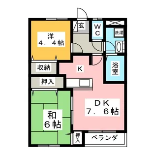 シャトゥK・TIII【1階】の間取り
