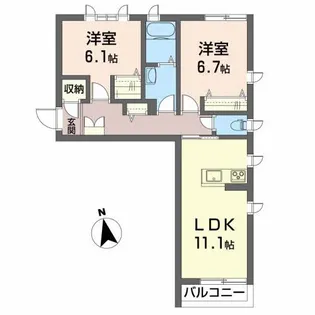 シャーメゾン心和【2階】の間取り
