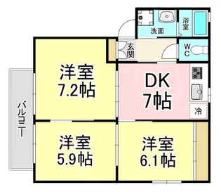 eタウン本城 A棟【2階】の間取り