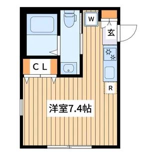 ラフィーネ西谷B【1階】の間取り