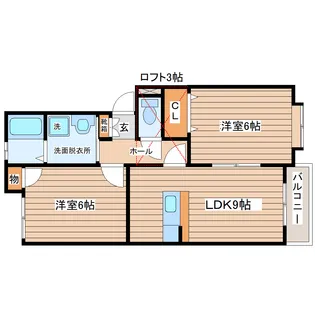 ホワイトキャッスル郡山I【2階】の間取り