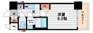 プレサンス難波マジョリティ【6階】の間取り