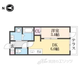 THEGARNETSUITERESIDE【1階】の間取り