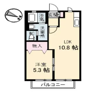 ブリランテ東福山【2階】の間取り