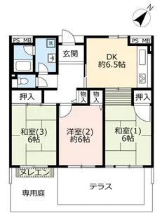 UR星が丘パークランドほおじろ台【1階】の間取り