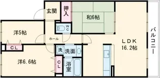 サンピア久米田【3階】の間取り