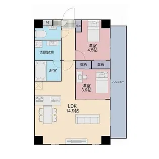 MAHAE KADENA【4階】の間取り
