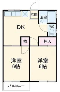 ファミーユカワイ【2階】の間取り