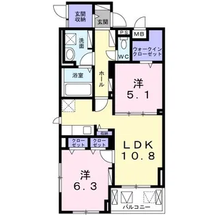 ゼファー【3階】の間取り