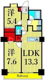 ロイヤルパークスタワー南千住【18階】の間取り