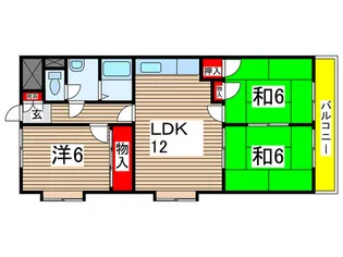 龍本マンション【2階】の間取り