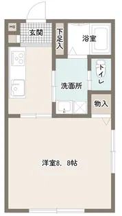 三田町新築アパート【1階】の間取り