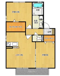 セレーネB【2階】の間取り