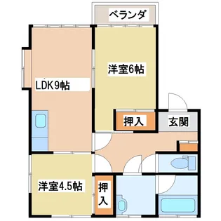 東原ハイツ【2階】の間取り