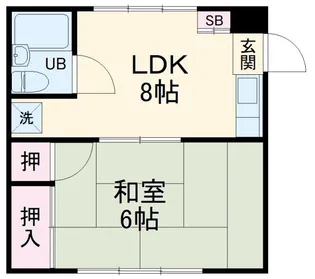 ハイムオオヤマ【1階】の間取り