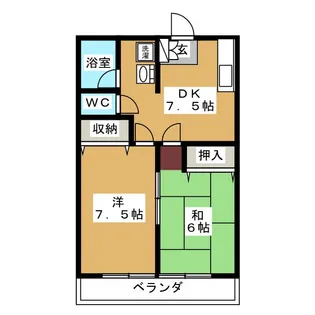 コーポ石井2【2階】の間取り