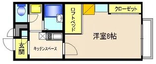 岡山県津山市上河原【アパート】の間取り