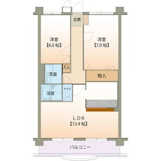 グラン コリーヌ【1階】の間取り