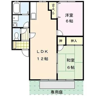 グリーンタウン津留崎【1階】の間取り