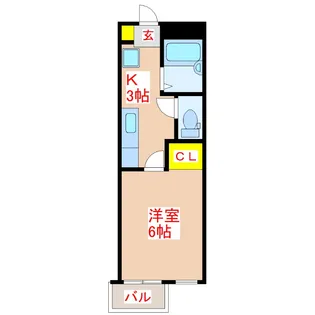 鴨池マンション【3階】の間取り
